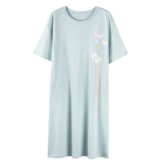 Cotton Pajamas Nightgown Sleepwear SleepShirt Sleep Dress Night Dress Nightshirt - Picture 1 of 9